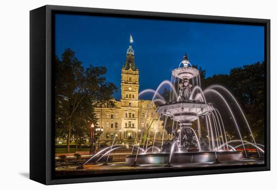 Fontaine de Tourny, Quebec City, Province of Quebec, Canada, North America-Michael Snell-Framed Premier Image Canvas