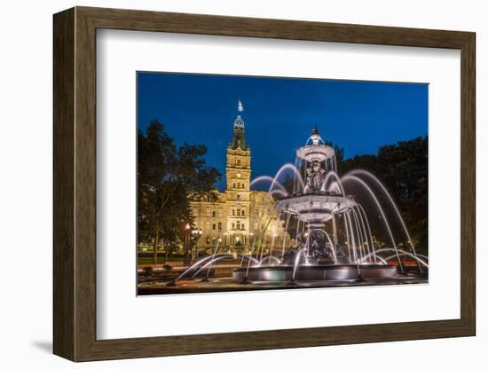 Fontaine de Tourny, Quebec City, Province of Quebec, Canada, North America-Michael Snell-Framed Photographic Print