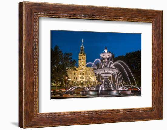 Fontaine de Tourny, Quebec City, Province of Quebec, Canada, North America-Michael Snell-Framed Photographic Print