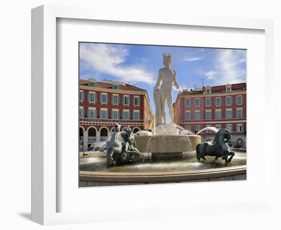 Fontaine Du Soleil (Fountain of the Sun), Place Massena, Nice, Alpes Maritimes, Provence, Cote D'Az-Peter Richardson-Framed Photographic Print