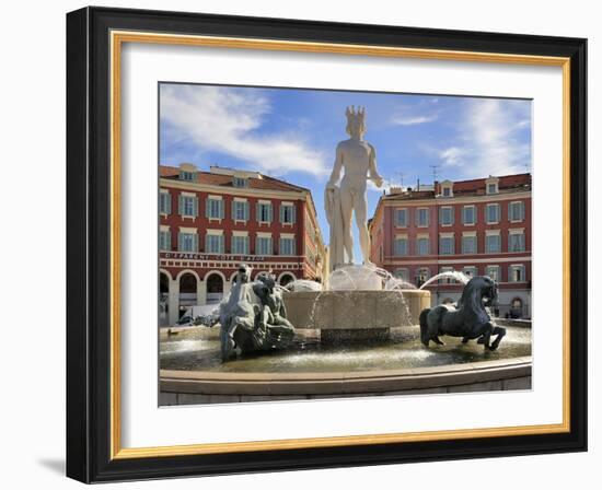 Fontaine Du Soleil (Fountain of the Sun), Place Massena, Nice, Alpes Maritimes, Provence, Cote D'Az-Peter Richardson-Framed Photographic Print