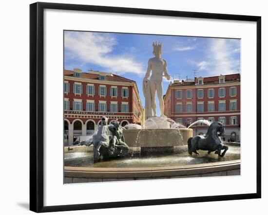 Fontaine Du Soleil (Fountain of the Sun), Place Massena, Nice, Alpes Maritimes, Provence, Cote D'Az-Peter Richardson-Framed Photographic Print