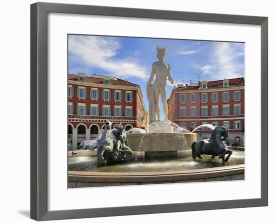 Fontaine Du Soleil (Fountain of the Sun), Place Massena, Nice, Alpes Maritimes, Provence, Cote D'Az-Peter Richardson-Framed Photographic Print