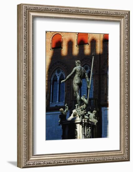 Fontana Del Nettuno, Piazza Maggiore, Bologna, Emilia-Romagna, Italy, Europe-Bruno Morandi-Framed Photographic Print