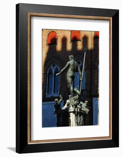 Fontana Del Nettuno, Piazza Maggiore, Bologna, Emilia-Romagna, Italy, Europe-Bruno Morandi-Framed Photographic Print