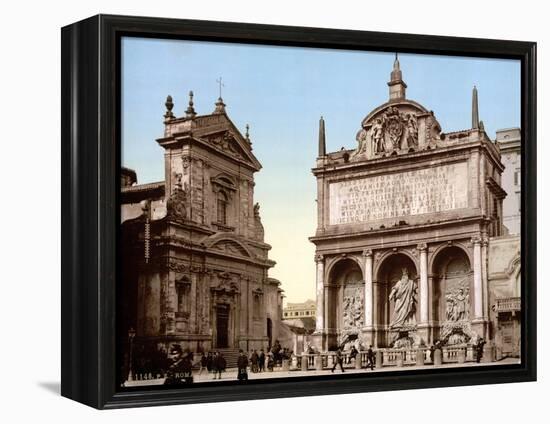 Fontana dell'Acqua Felice, 1890s-Science Source-Framed Premier Image Canvas