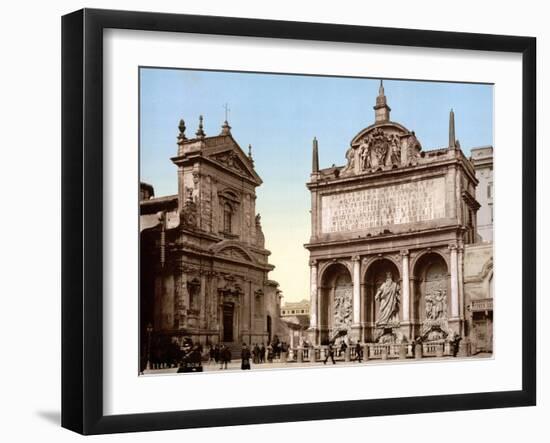 Fontana dell'Acqua Felice, 1890s-Science Source-Framed Giclee Print