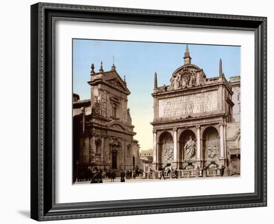 Fontana dell'Acqua Felice, 1890s-Science Source-Framed Giclee Print