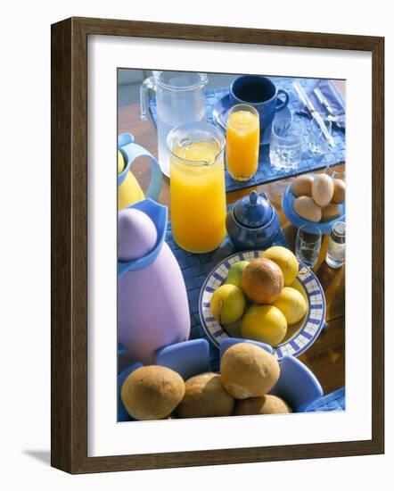 Food and Drink on Board a Catamaran, Praslin, Seychelles, Indian Ocean, Africa-Bruno Barbier-Framed Photographic Print