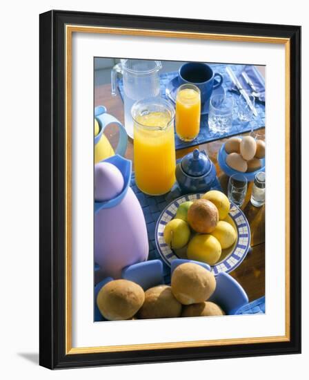 Food and Drink on Board a Catamaran, Praslin, Seychelles, Indian Ocean, Africa-Bruno Barbier-Framed Photographic Print