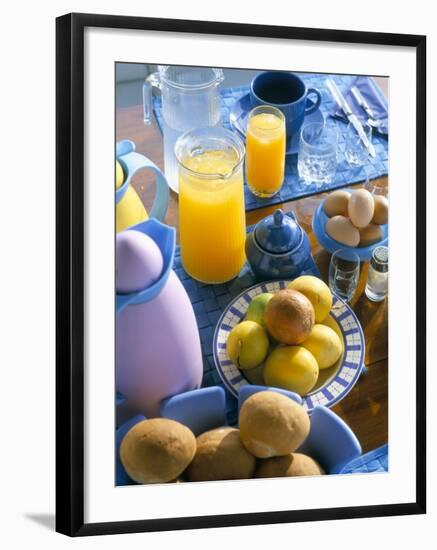 Food and Drink on Board a Catamaran, Praslin, Seychelles, Indian Ocean, Africa-Bruno Barbier-Framed Photographic Print