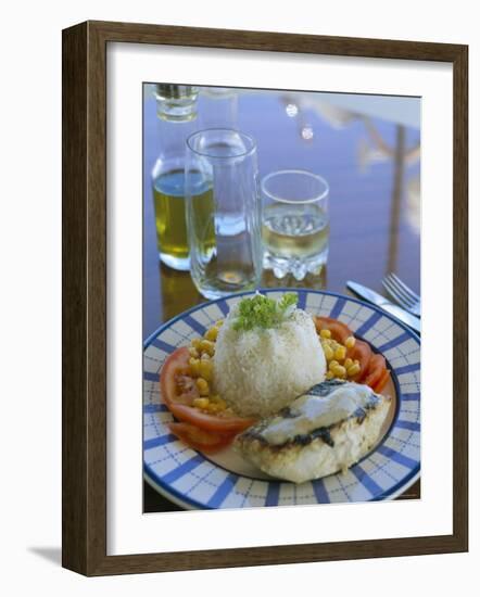 Food and Drink on Board a Catamaran, Praslin, Seychelles, Indian Ocean, Africa-Bruno Barbier-Framed Photographic Print