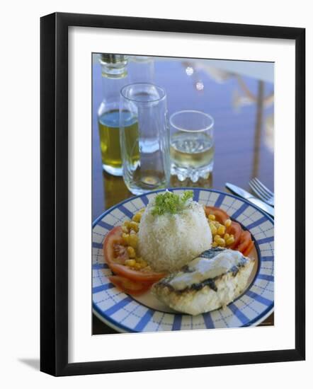 Food and Drink on Board a Catamaran, Praslin, Seychelles, Indian Ocean, Africa-Bruno Barbier-Framed Photographic Print