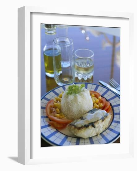 Food and Drink on Board a Catamaran, Praslin, Seychelles, Indian Ocean, Africa-Bruno Barbier-Framed Photographic Print