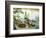 Food and Wine on a Table Beside the River Loire, France-John Miller-Framed Photographic Print