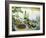 Food and Wine on a Table Beside the River Loire, France-John Miller-Framed Photographic Print