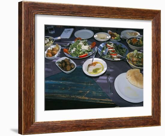Food at the Haret Idoudna Restaurant, Madaba, Jordan, Middle East-Alison Wright-Framed Photographic Print
