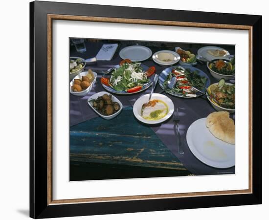 Food at the Haret Idoudna Restaurant, Madaba, Jordan, Middle East-Alison Wright-Framed Photographic Print