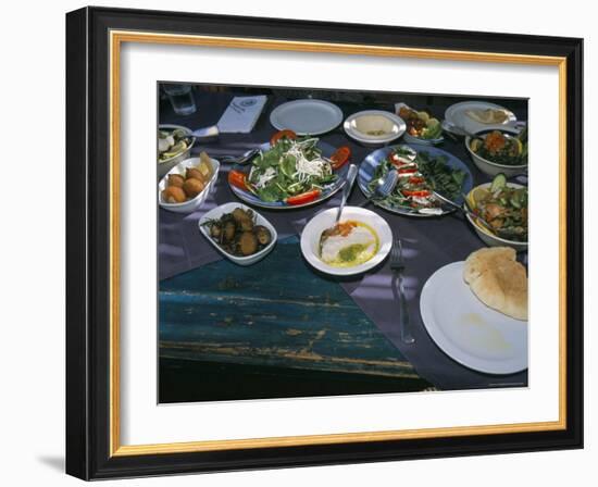 Food at the Haret Idoudna Restaurant, Madaba, Jordan, Middle East-Alison Wright-Framed Photographic Print