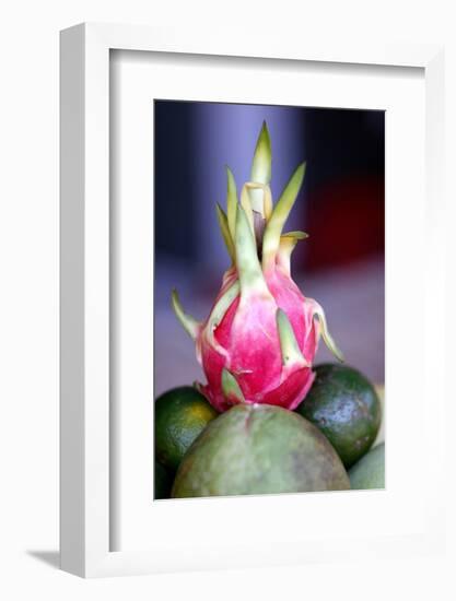 Food buffet in a restaurant, fresh fruits and dragon fruit, Dalat, Vietnam, Indochina-Godong-Framed Photographic Print