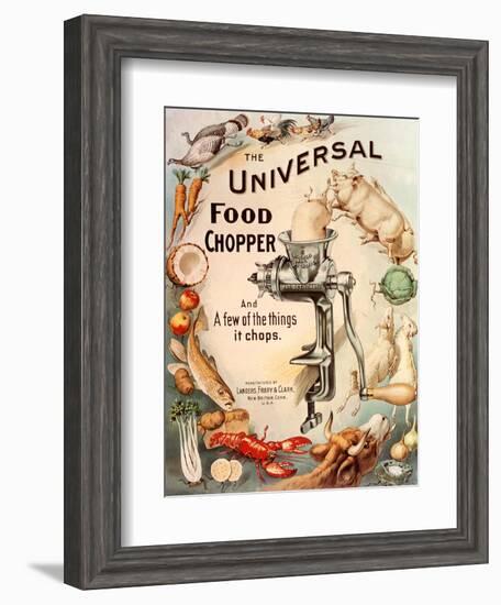 Food Choppers Mincers the Universal Cooking Appliances Gadgets, USA, 1890--Framed Giclee Print