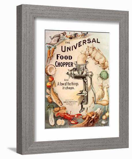 Food Choppers Mincers the Universal Cooking Appliances Gadgets, USA, 1890-null-Framed Giclee Print