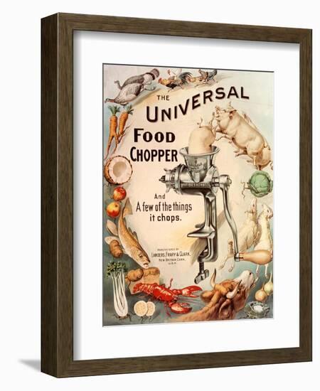 Food Choppers Mincers the Universal Cooking Appliances Gadgets, USA, 1890-null-Framed Giclee Print