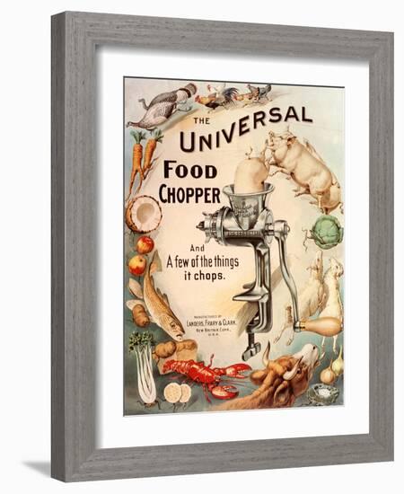 Food Choppers Mincers the Universal Cooking Appliances Gadgets, USA, 1890-null-Framed Giclee Print