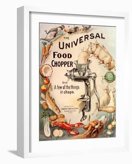 Food Choppers Mincers the Universal Cooking Appliances Gadgets, USA, 1890-null-Framed Giclee Print