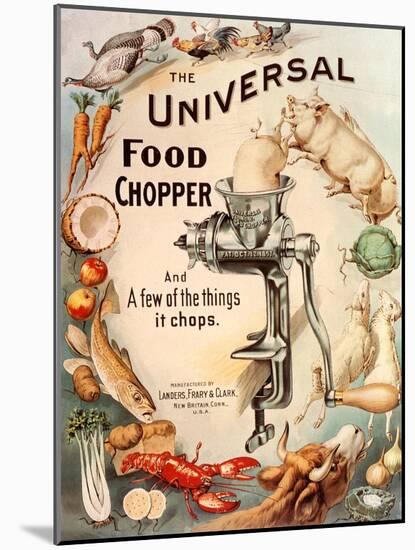 Food Choppers Mincers the Universal Cooking Appliances Gadgets, USA, 1890-null-Mounted Giclee Print