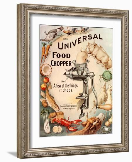 Food Choppers Mincers the Universal Cooking Appliances Gadgets, USA, 1890-null-Framed Giclee Print