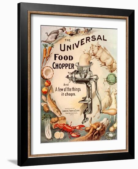 Food Choppers Mincers the Universal Cooking Appliances Gadgets, USA, 1890-null-Framed Giclee Print