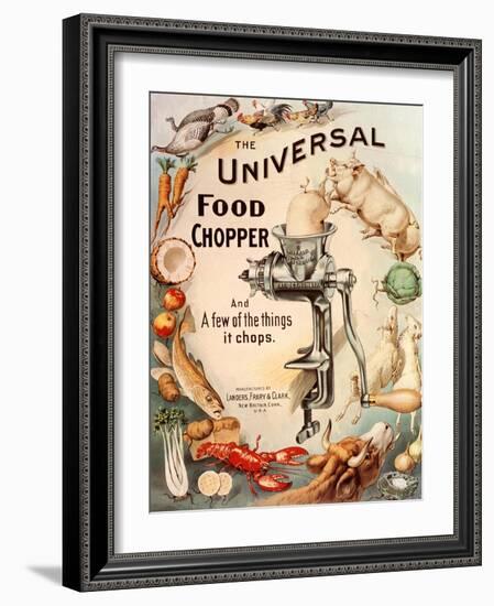 Food Choppers Mincers the Universal Cooking Appliances Gadgets, USA, 1890-null-Framed Giclee Print