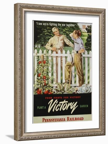 Food Fights for Victory, Plant a Victory Garden Poster-null-Framed Giclee Print