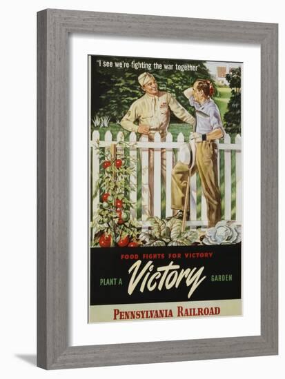 Food Fights for Victory, Plant a Victory Garden Poster-null-Framed Giclee Print