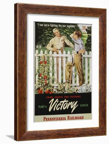 Food Fights for Victory, Plant a Victory Garden Poster-null-Framed Giclee Print