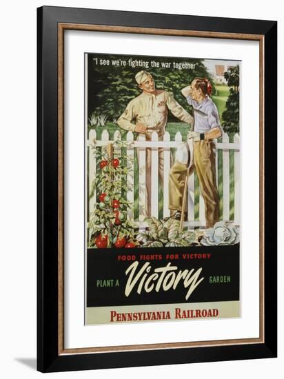 Food Fights for Victory, Plant a Victory Garden Poster-null-Framed Giclee Print