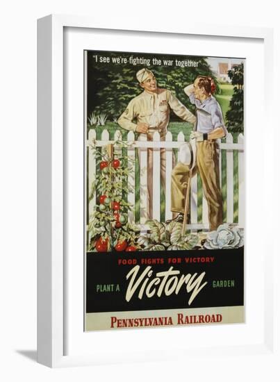 Food Fights for Victory, Plant a Victory Garden Poster-null-Framed Giclee Print