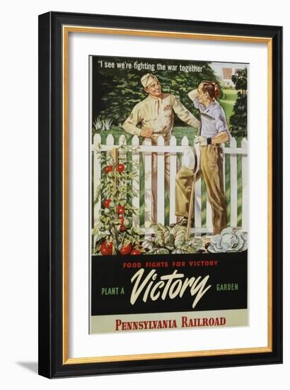 Food Fights for Victory, Plant a Victory Garden Poster-null-Framed Giclee Print