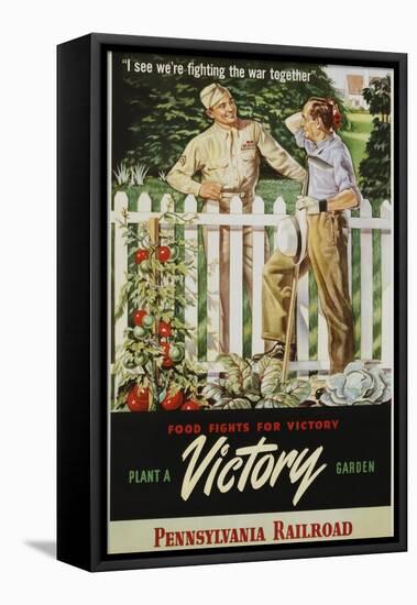 Food Fights for Victory, Plant a Victory Garden Poster-null-Framed Premier Image Canvas