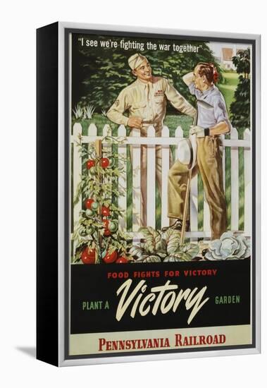 Food Fights for Victory, Plant a Victory Garden Poster-null-Framed Premier Image Canvas