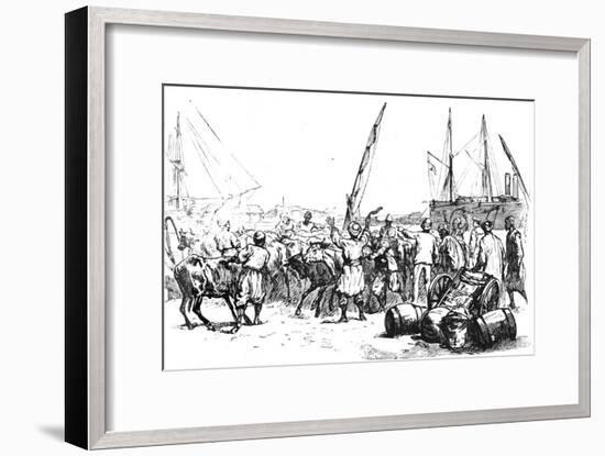 'Food for the Troops: Landing Cattle at Port Said', c1882-Unknown-Framed Giclee Print