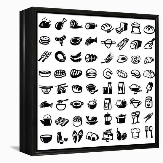 Food Icons-bioraven-Framed Stretched Canvas