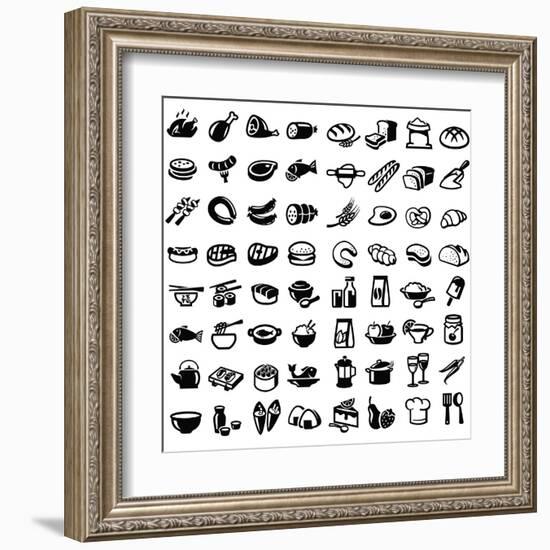 Food Icons-bioraven-Framed Art Print