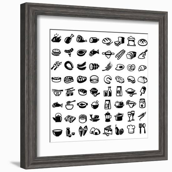 Food Icons-bioraven-Framed Art Print