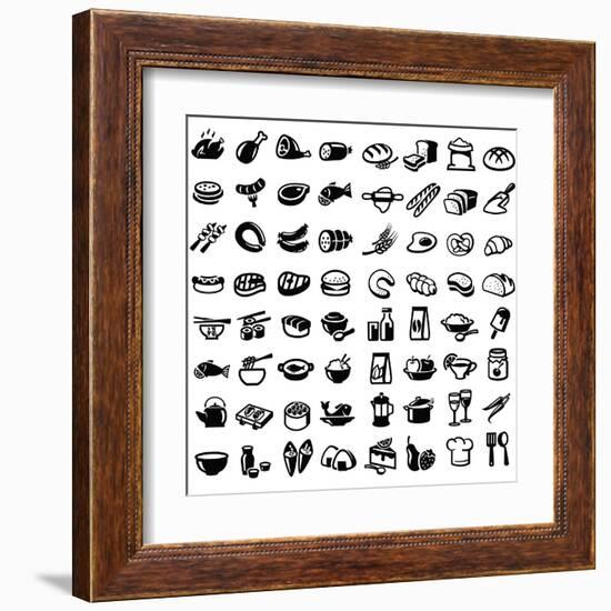 Food Icons-bioraven-Framed Art Print