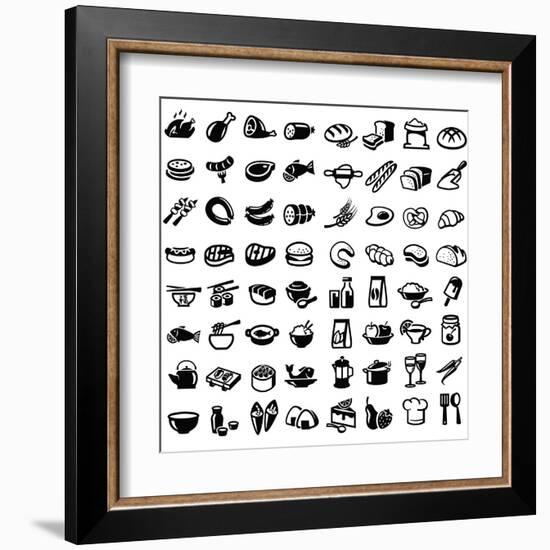 Food Icons-bioraven-Framed Art Print