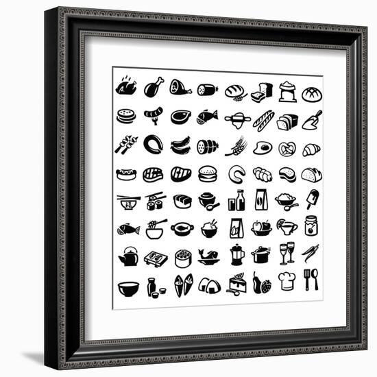 Food Icons-bioraven-Framed Art Print