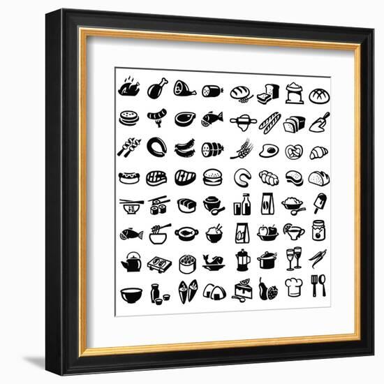 Food Icons-bioraven-Framed Art Print