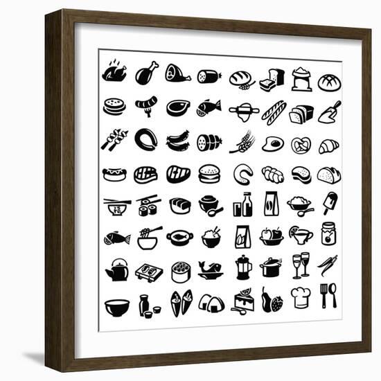 Food Icons-bioraven-Framed Art Print